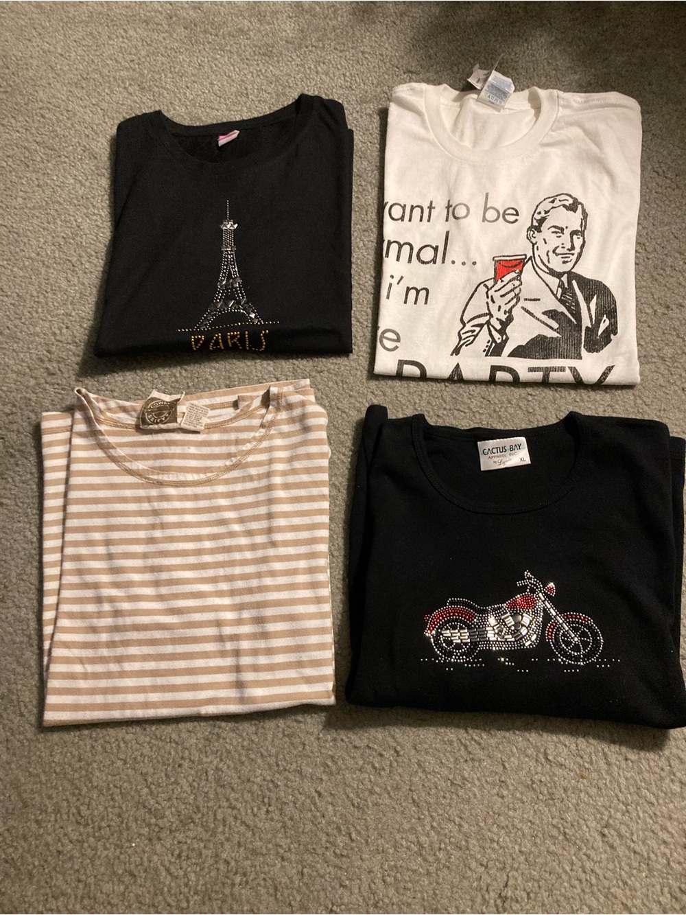 X4 woman tee shirts (lg.& med.